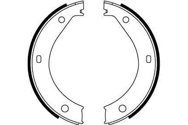 Brake Shoe Set, parking brake - GS8217 TRW