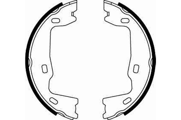 Brake Shoe Set, parking brake - GS8223 TRW