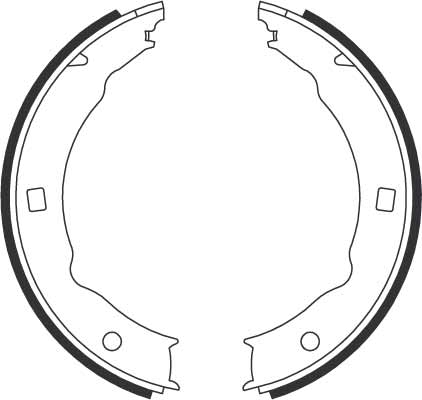 Brake Shoe Set, parking brake - GS8683 TRW
