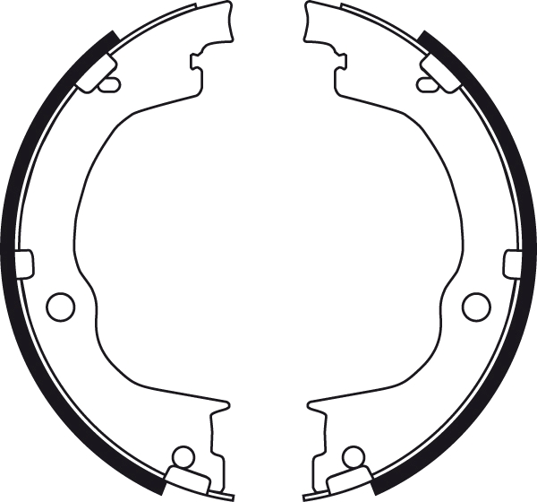 Brake Shoe Set, parking brake - GS8749 TRW