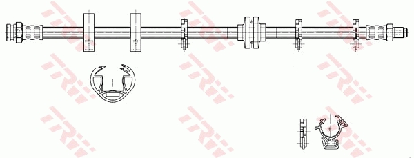 Тормозной шланг - PHB187 TRW