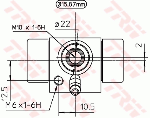 Колесный тормозной цилиндр - BWB111A TRW