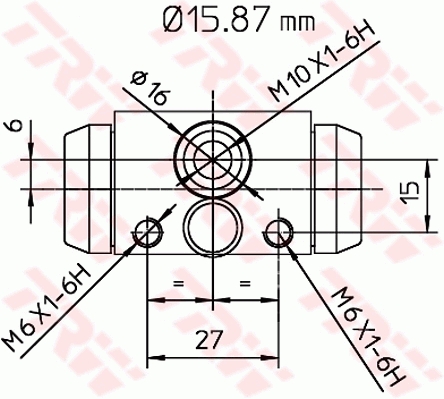 Wheel Brake Cylinder - BWB170 TRW