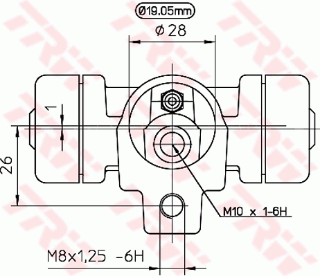 Колесный тормозной цилиндр - BWD138 TRW