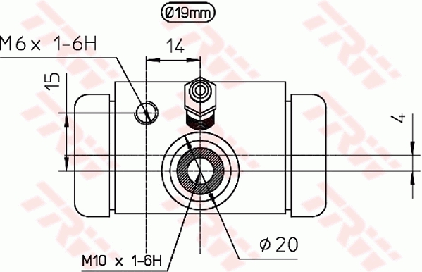 Колесный тормозной цилиндр - BWD310 TRW