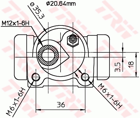 Wheel Brake Cylinder - BWF166 TRW