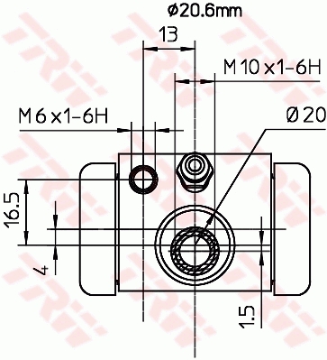 Wheel Brake Cylinder - BWF317 TRW