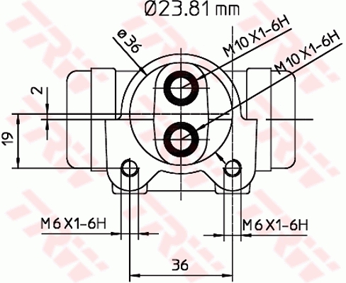 Wheel Brake Cylinder - BWK223 TRW