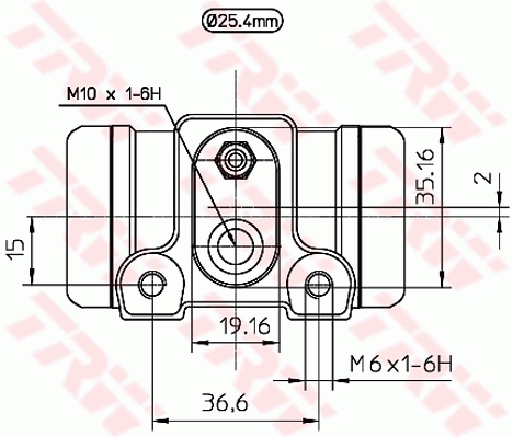 Wheel Brake Cylinder - BWL201 TRW
