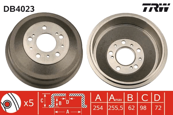 Brake Drum - DB4023 TRW