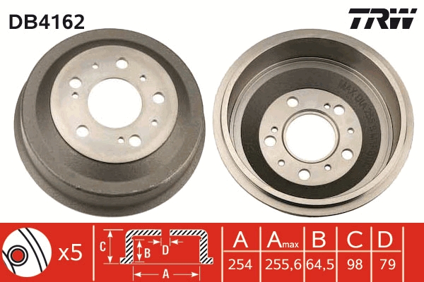 Brake Drum - DB4162 TRW