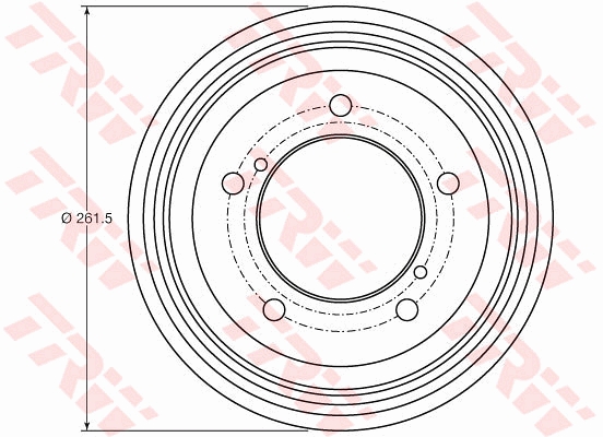 Brake Drum - DB4421 TRW