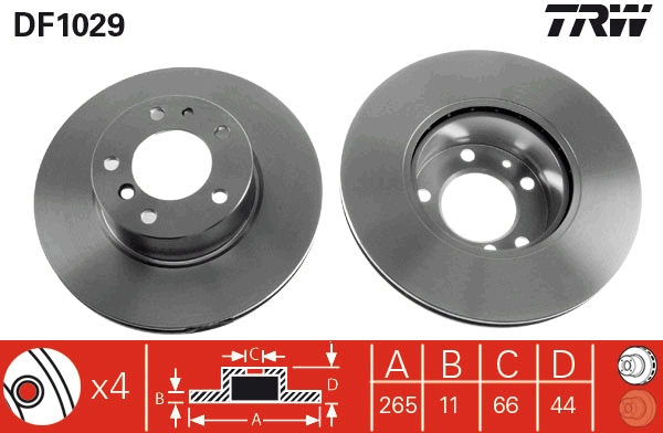Discofreno - DF1029 TRW