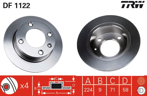 Discofreno - DF1122 TRW