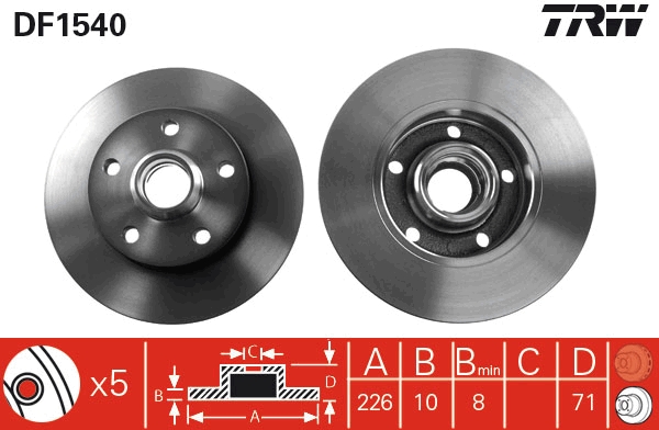 Discofreno - DF1540 TRW