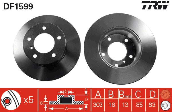 Discofreno - DF1599 TRW
