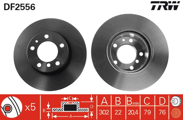 Discofreno - DF2556 TRW