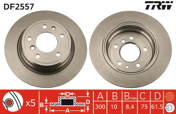 Discofreno - DF2557 TRW