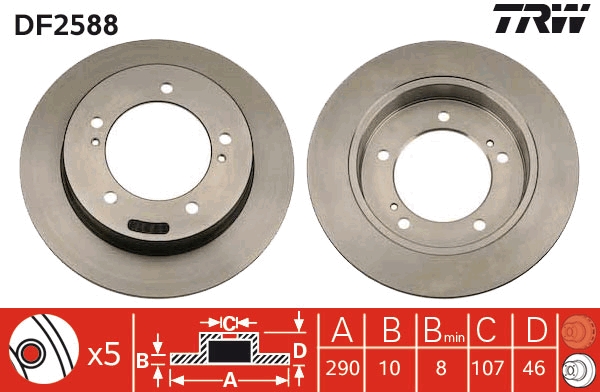 Discofreno - DF2588 TRW