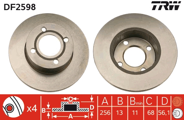 Discofreno - DF2598 TRW