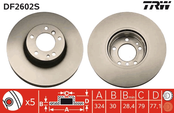 Discofreno - DF2602S TRW