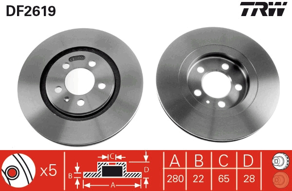 Discofreno - DF2619 TRW