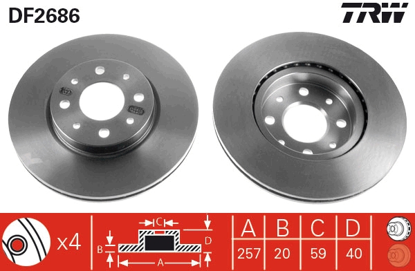 Discofreno - DF2686 TRW
