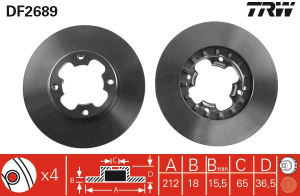 Discofreno - DF2689 TRW