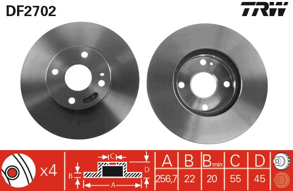 Discofreno - DF2702 TRW