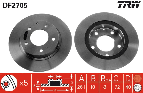 Discofreno - DF2705 TRW