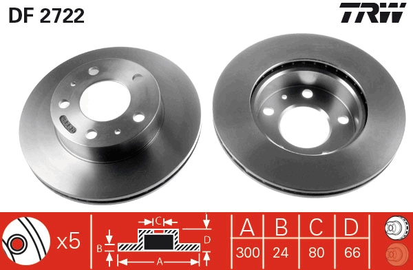 Discofreno - DF2722 TRW
