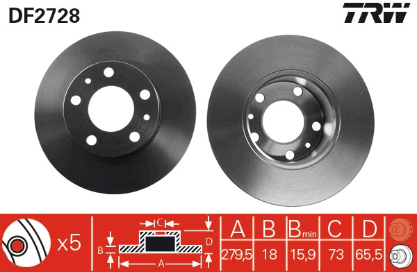 Discofreno - DF2728 TRW