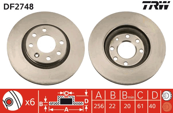 Discofreno - DF2748 TRW