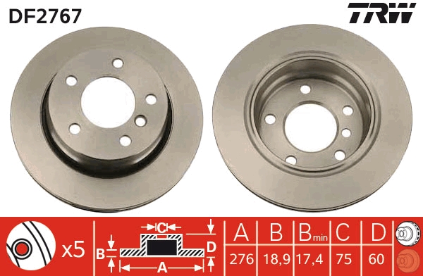 Discofreno - DF2767 TRW