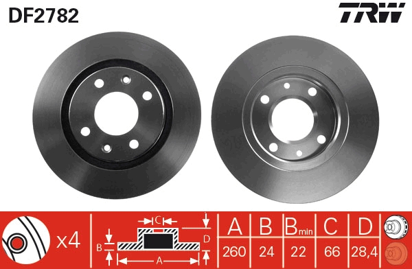 Discofreno - DF2782 TRW