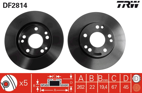Discofreno - DF2814 TRW