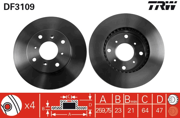 Discofreno - DF3109 TRW