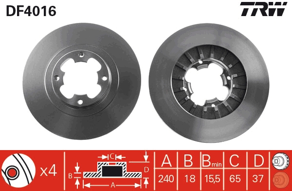 Discofreno - DF4016 TRW