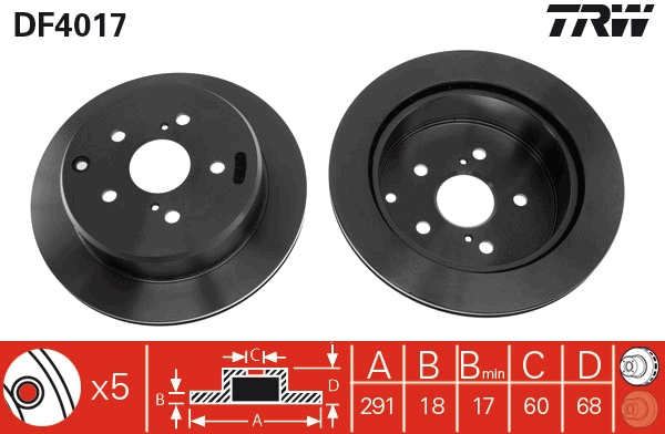 Discofreno - DF4017 TRW