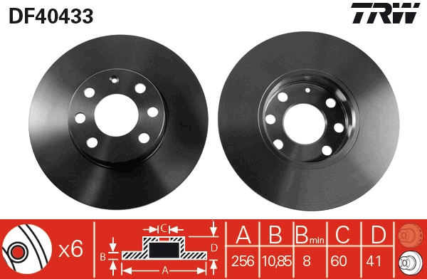 Bremsscheibe - DF4043 TRW