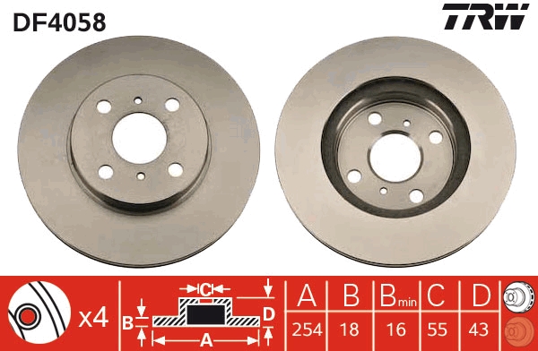 Discofreno - DF4058 TRW