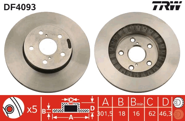 Discofreno - DF4093 TRW