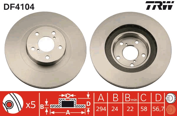 Discofreno - DF4104 TRW
