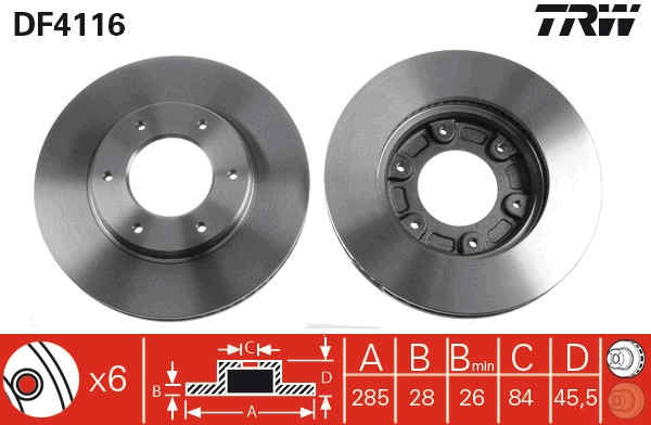 Discofreno - DF4116 TRW
