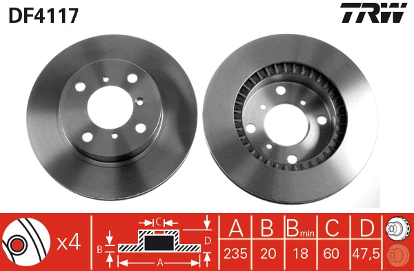 Discofreno - DF4117 TRW