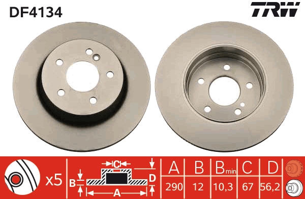 Discofreno - DF4134 TRW