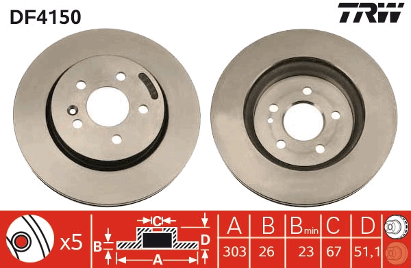 Discofreno - DF4150 TRW