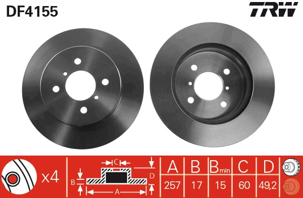 Discofreno - DF4155 TRW
