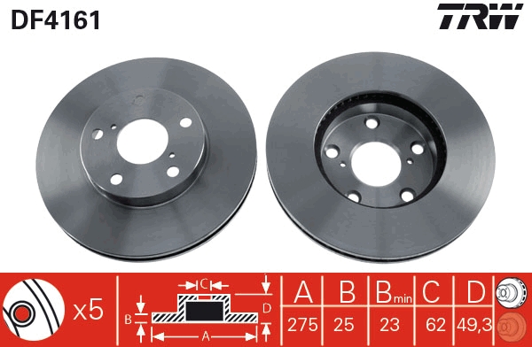 Discofreno - DF4161 TRW