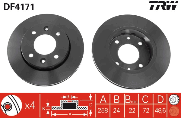 Discofreno - DF4171 TRW